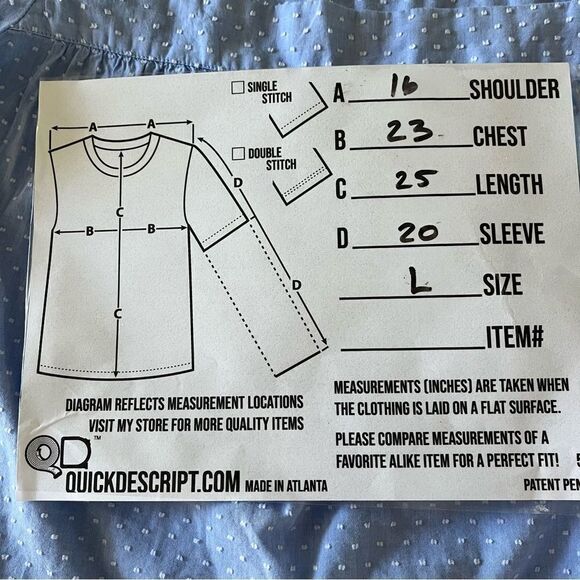 Caslon 100% Cotton Square Neck Puff Elbow Sleeve Textured Dot Top Blue Large NWT - Picture 10 of 10